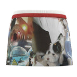 Boogzel Apparel Kitten Print Y2K Mini Skirt, view 2