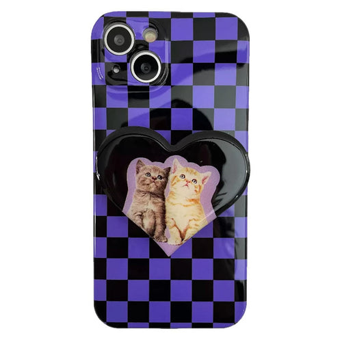 Boogzel Apparel Kitty Checkerboard iPhone Case
