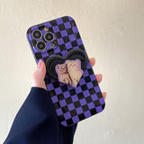 Boogzel Apparel Kitty Checkerboard iPhone Case, view 4