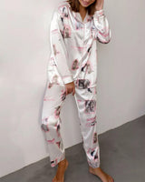 Boogzel Apparel Kitty Satin Pajama Set, view 2