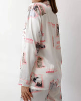 Boogzel Apparel Kitty Satin Pajama Set, view 4