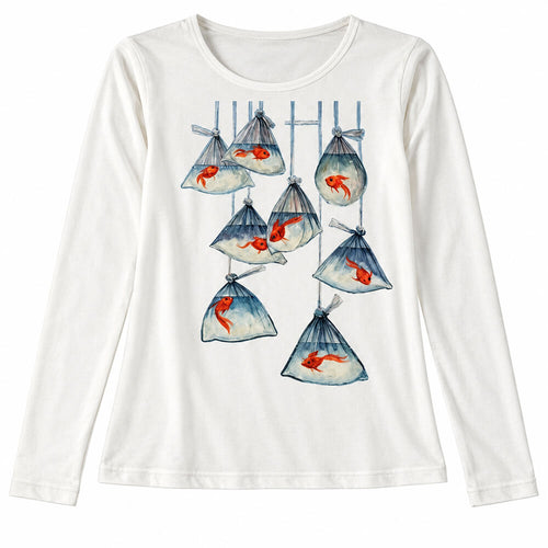 Boogzel Apparel Koi Fish Graphic Long Sleeve Top