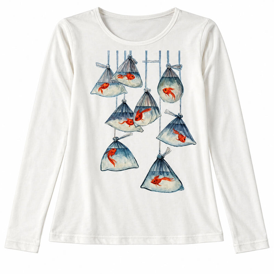 Boogzel Apparel Koi Fish Graphic Long Sleeve Top