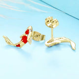 Boogzel Apparel Koi Fish Stud Earrings, view 6
