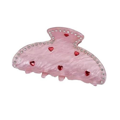 Boogzel Apparel Korean Heart Rhinestone Hair Claw