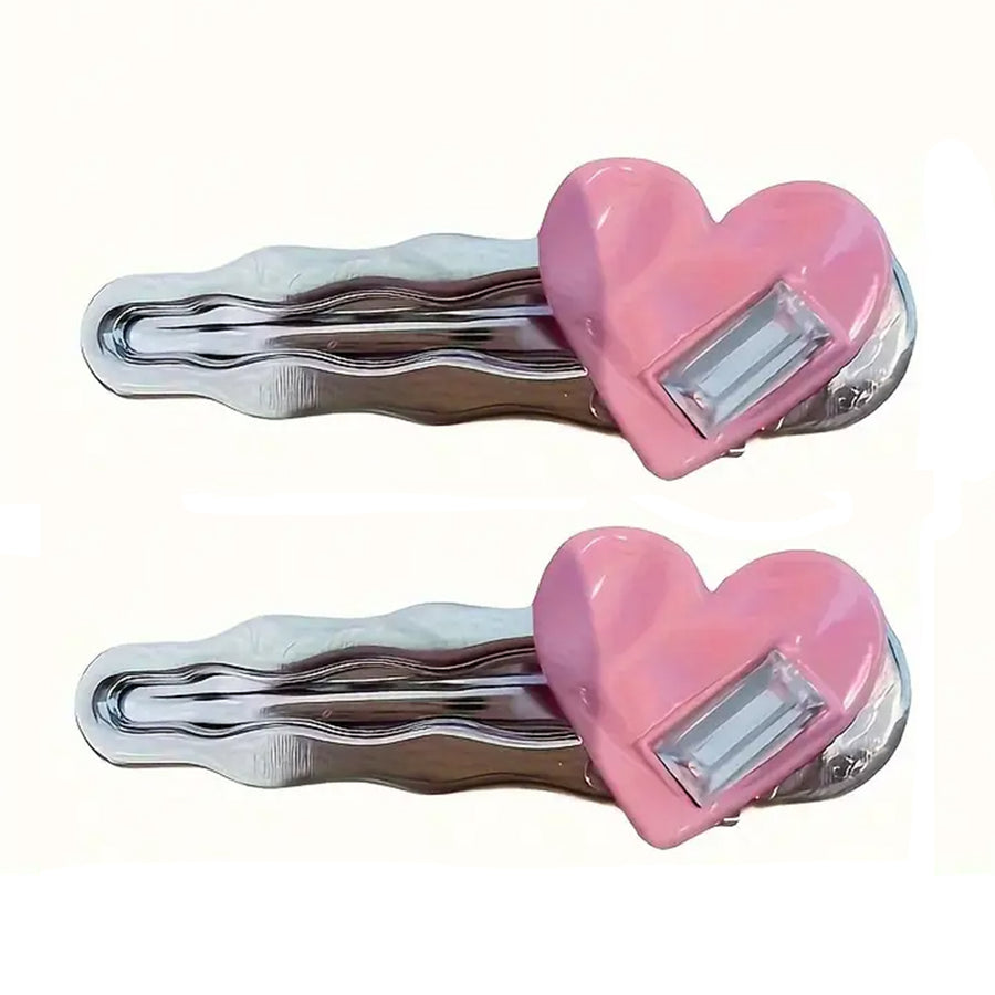 Boogzel Apparel Korean Style Heart Hair Clips