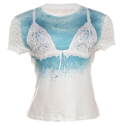 Boogzel Apparel Lace Bra Print T-Shirt