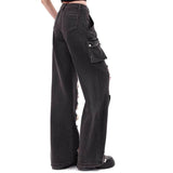 Boogzel Apparel Lace Detail Wide-Leg Jeans, view 4