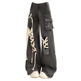 Boogzel Apparel Lace Detail Wide-Leg Jeans, view 6