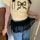 Boogzel Apparel Lace Layered Mini Skirt Belt, view 2