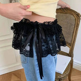 Boogzel Apparel Lace Layered Mini Skirt Belt, view 3