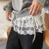 Boogzel Apparel Lace Layered Mini Skirt Belt, view 4