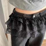 Boogzel Apparel Lace Layered Mini Skirt Belt, view 5