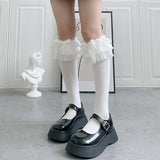 Boogzel Apparel Lace Ruffle Bow Socks, view 5