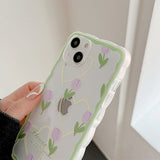 Boogzel Apparel Lavender Flower iPhone Case, view 3