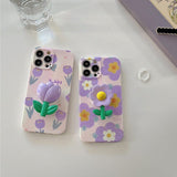 Boogzel Apparel Lavender Flowers iPhone Case, view 2