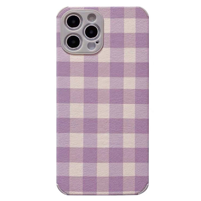 Boogzel Apparel Lavender Grid iPhone Case