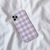 Boogzel Apparel Lavender Grid iPhone Case, view 5