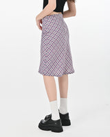 Boogzel Apparel Lavender Plaid Midi Skirt, view 2