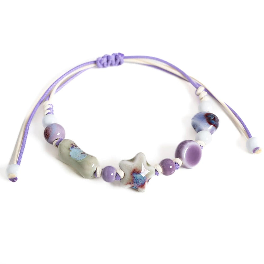 Boogzel Apparel Lavender Star Beaded Bracelet