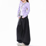 Boogzel Apparel Lavender Star Print Henley Top, view 3