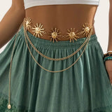 Boogzel Apparel Le Soleil Layered Chain Belt, view 3