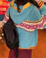 Boogzel Apparel Lemon Chalet Pattern Cardigan, view 4