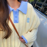 Boogzel Apparel Lemon Crush Polo Sweater, view 3