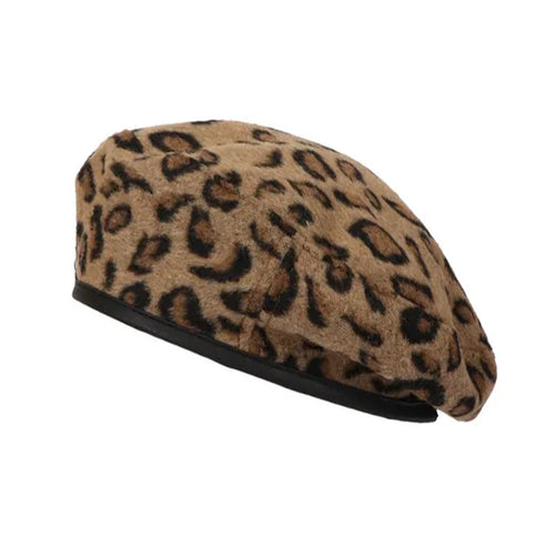 Boogzel Apparel Leopard Beret Hat