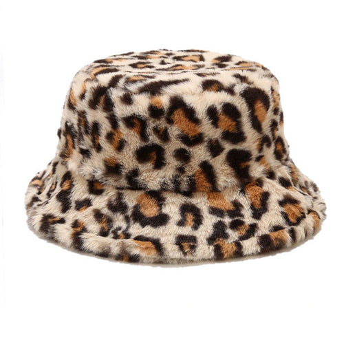 Boogzel Apparel Leopard Fluffy Bucket Hat