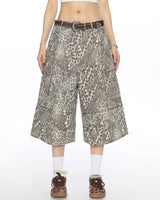 Boogzel Apparel Animal Instincts Leopard Print Cargo Shorts, view 2