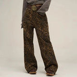 Boogzel Apparel Leopard Wide Leg Jeans, view 2
