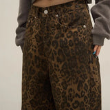 Boogzel Apparel Leopard Wide Leg Jeans, view 4