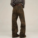 Boogzel Apparel Leopard Wide Leg Jeans, view 5