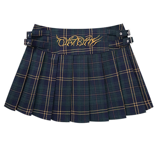 Boogzel Apparel Less Conversation Plaid Mini Skirt