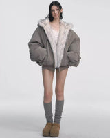 Boogzel Apparel Less Conversation Reversible Fur Jacket, view 6
