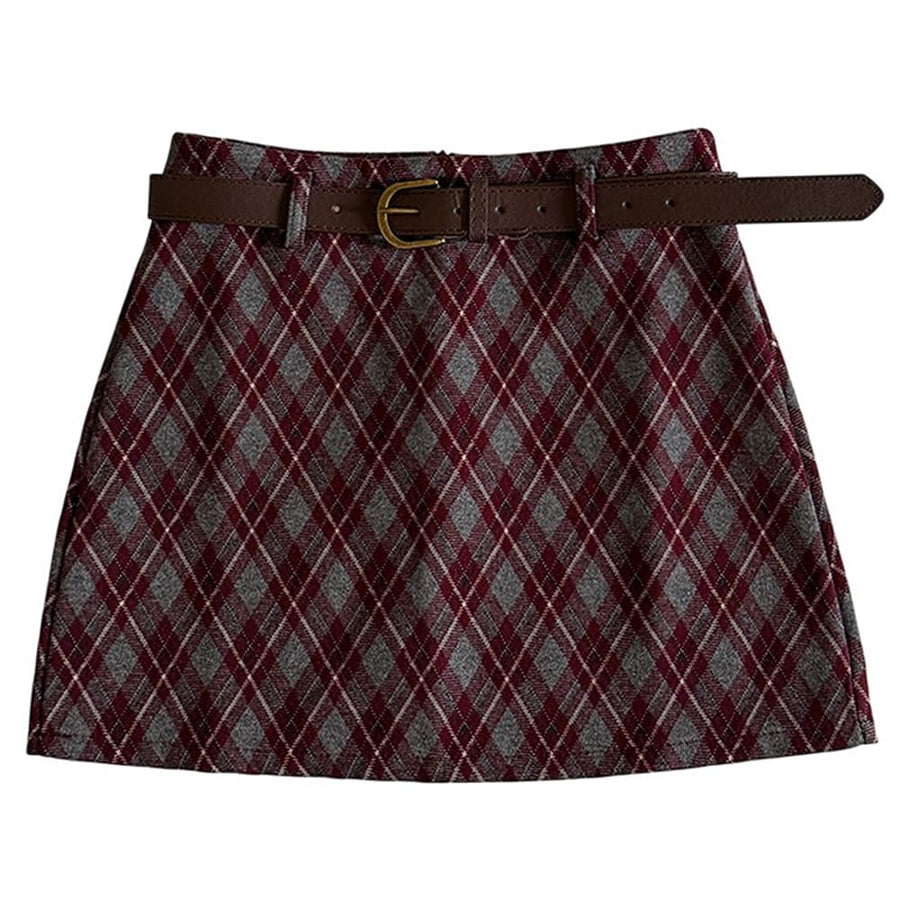 Boogzel Apparel Library Crush Argyle Mini Skirt