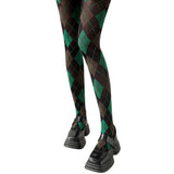 Boogzel Apparel Library Crush Argyle Pattern Tights, view 2