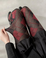 Boogzel Apparel Library Crush Argyle Pattern Tights, view 4