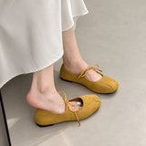 Boogzel Apparel Library Hours Lace Up Mary Jane Flats, view 6