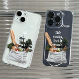 Boogzel Apparel Life Sucks iPhone Case, view 2