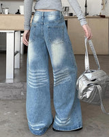 Boogzel Apparel Light Blue Washed Wide-Leg Jeans, view 6