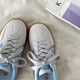 Boogzel Apparel Light Grey & Blue Stripe Sneakers, view 3