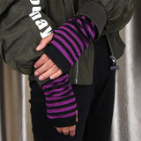 Boogzel Apparel Like It's 2007 Striped Arm Warmers, view 3