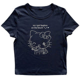 Boogzel Apparel Lipgloss Kitty Crop Top, view 3