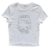 Boogzel Apparel Lipgloss Kitty Crop Top, view 4