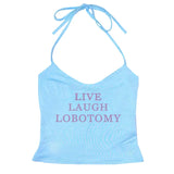Boogzel Apparel Live Laugh Halter Top, view 3