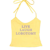Boogzel Apparel Live Laugh Halter Top, view 4