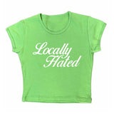 Boogzel Apparel Locally Hated Cropped Tee, view 6