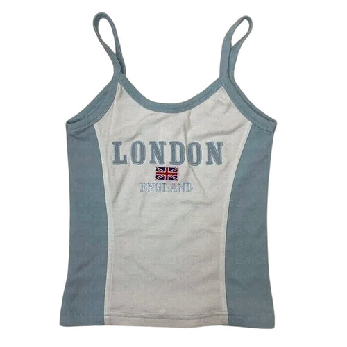 Boogzel Apparel London Embroidery Y2K Tank Top